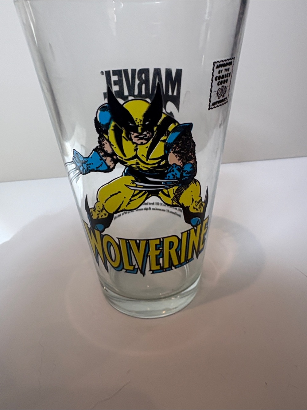 Marvel Wolverine Pint Glass - Yellow, Blue & Black